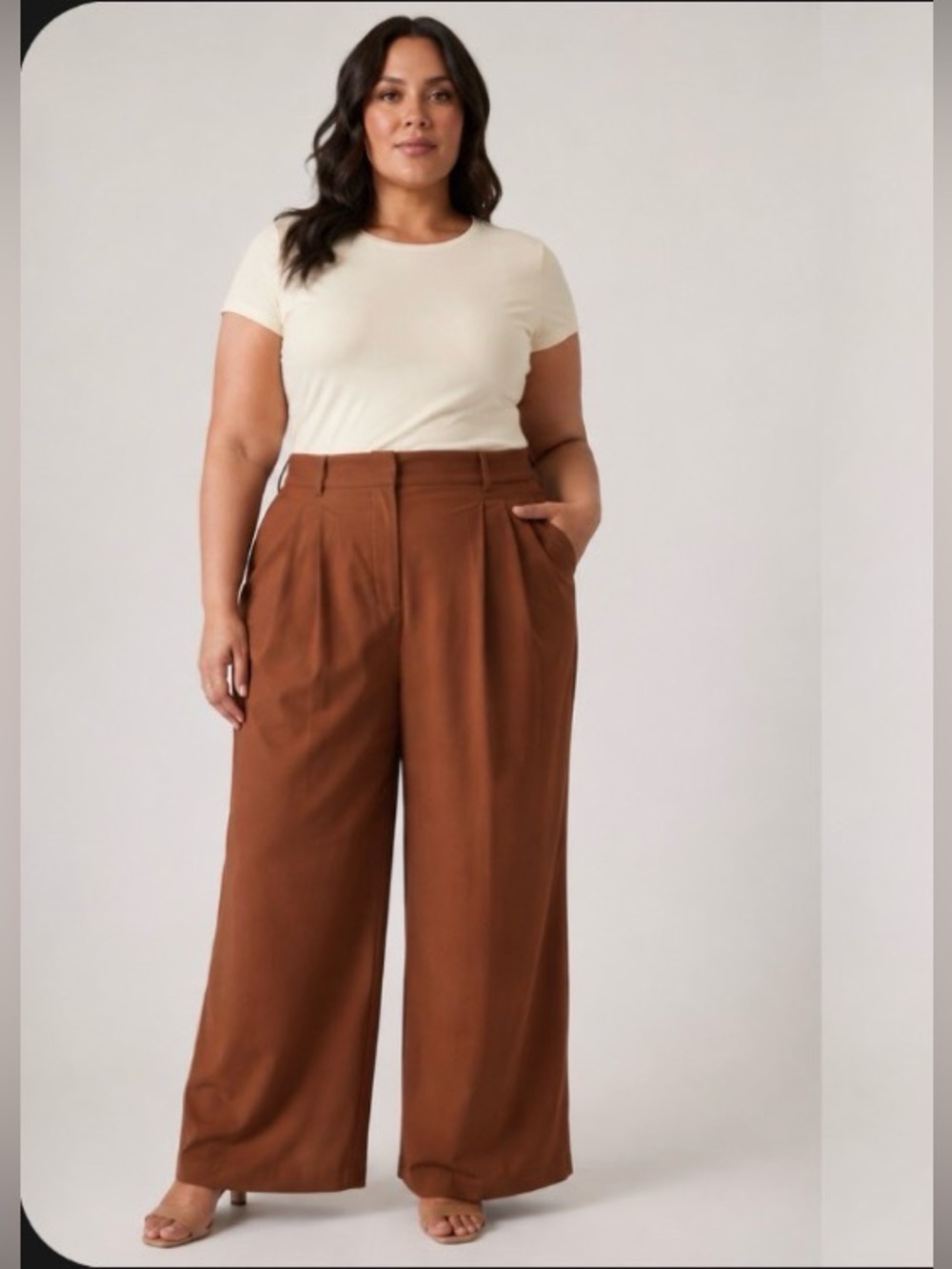 Old Navy Women’s Pleated Minimalist Career Pants Rust Orange Size 18P